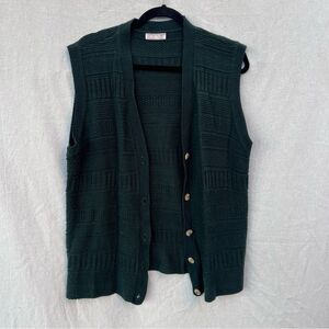Dark Green Knit Vest
